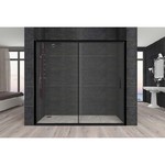 Душевые двери Aquanil CARMEN 120х190 см черный профиль прозрачное стекло 