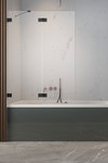 Шторка на ванну Essenza Pro Black PND II 1000Rx1500 чорний/прозоре