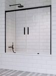 Шторка на ванну Idea Black PN DWD 1500x1500 чорний/прозоре
