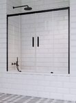 Шторка на ванну Idea Black PN DWD 1600x1500 чорний/прозоре