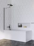 Шторка на ванну Idea Black PNJ 1000x1500 чорний/прозоре