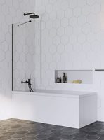 Шторка на ванну Idea Black PNJ 1000x1500 чорний/прозоре