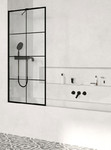 Шторка на ванну Modo PNJ II Factory 900x1500 чорний/прозоре